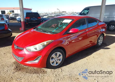 2016 Hyundai Elantra Se from USA, damaged, VIN KMHDH4AE9GU644977